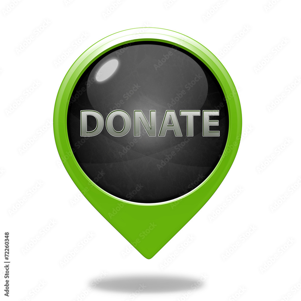 Donate pointer icon on white background Donate pointer icon on white background