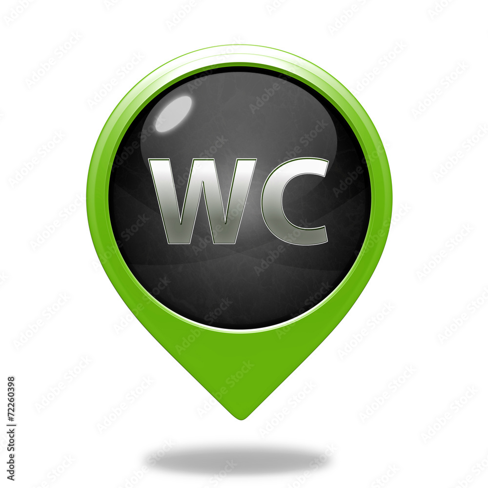 WC pointer icon on white background WC pointer icon on white background