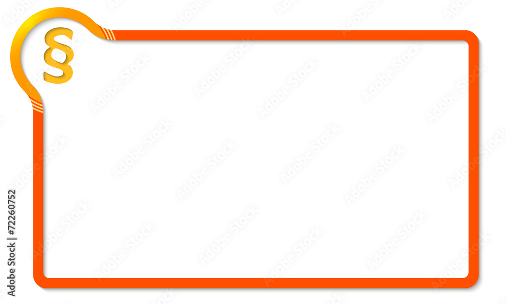red frame with yellow corner and paragraph red frame with yellow corner and paragraph