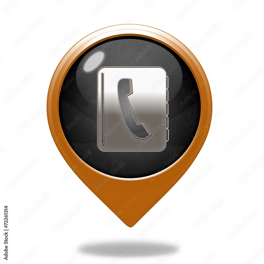 phonebook pointer icon on white background phonebook pointer icon on white background