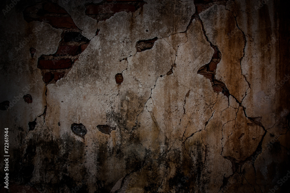Old concrete wall cracks. Old concrete wall cracks.