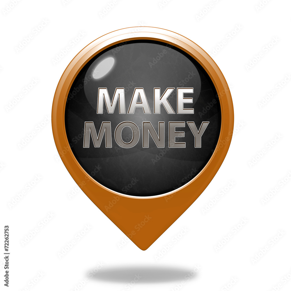 Make money pointer icon on white background Make money pointer icon on white background