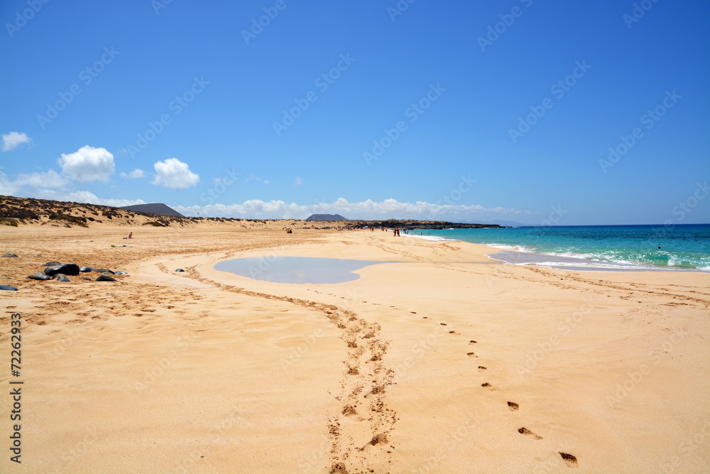 playa de la concha en isla graciosa, lanzarote