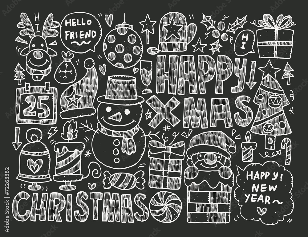 Doodle Christmas background Doodle Christmas background