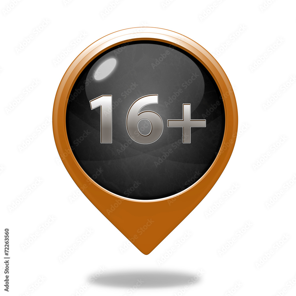Obraz premium 16+ pointer icon on white background