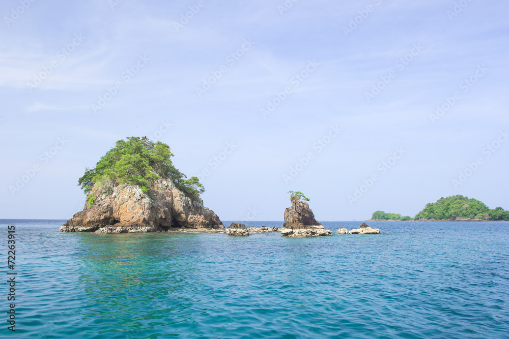 Seascape with small island, Thailand