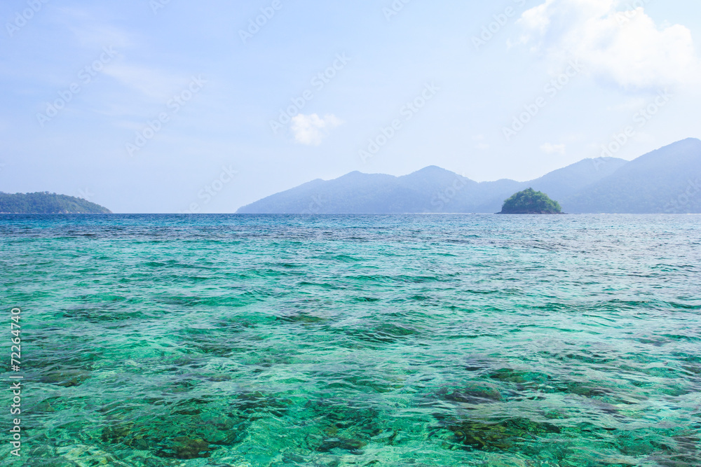 Blue sea and seascape veiw, Lipe island, Thailand
