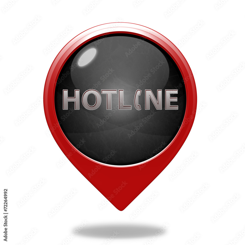 Hotline pointer icon on white background Hotline pointer icon on white background