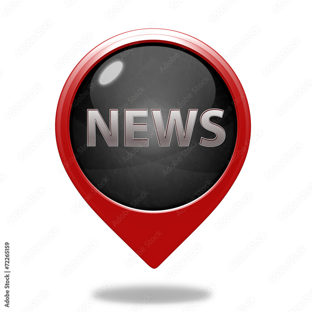 News pointer icon on white background News pointer icon on white background