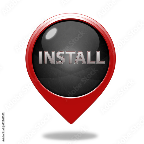 Installation pointer icon on white background