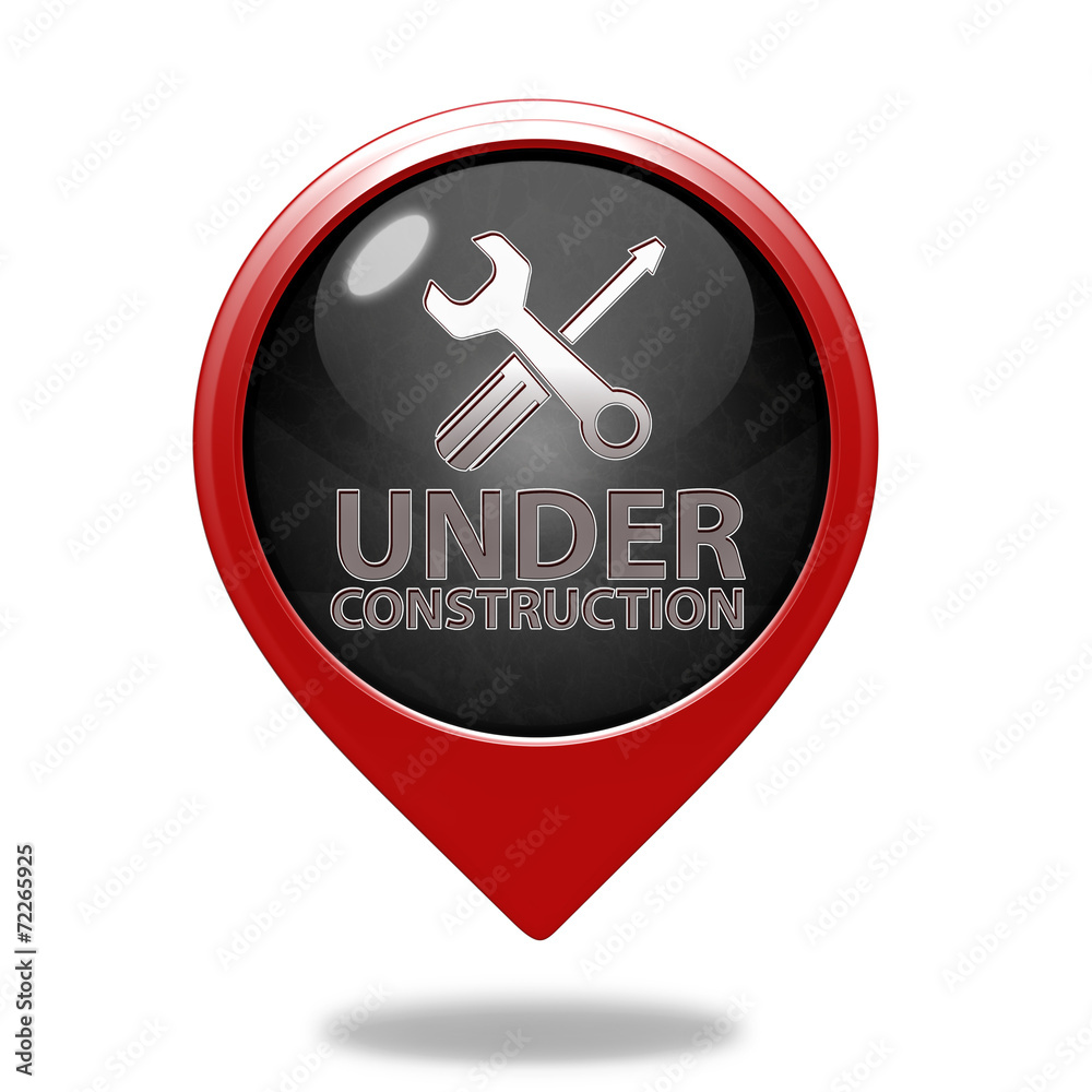 Under construction pointer icon on white background Under construction pointer icon on white background