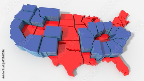 USA map GO con edifici