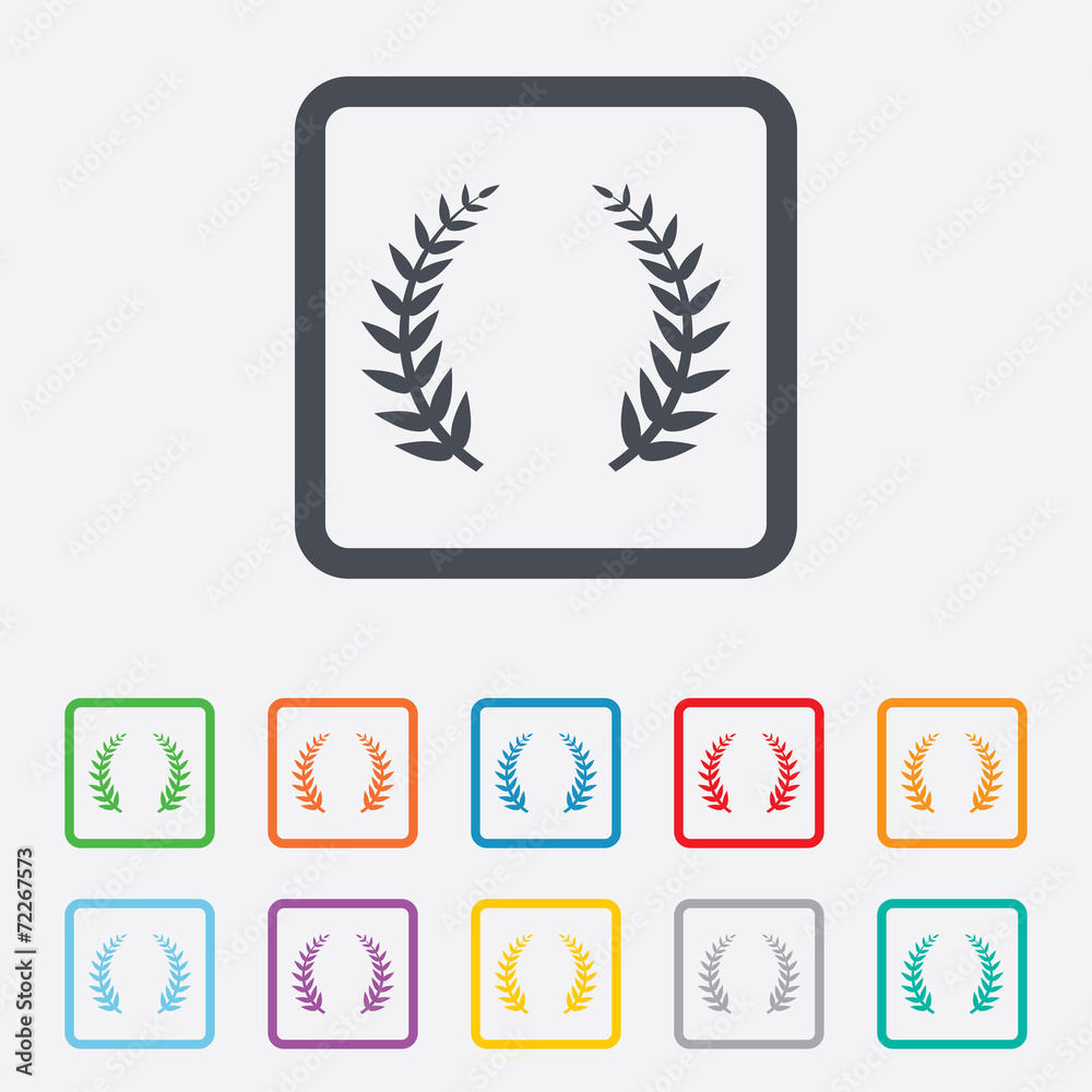 Laurel Wreath sign icon. Triumph symbol. Laurel Wreath sign icon. Triumph symbol.