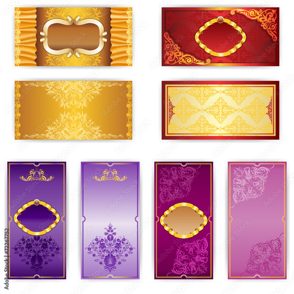 Set of elegant template luxury invitation Set of elegant template luxury invitation