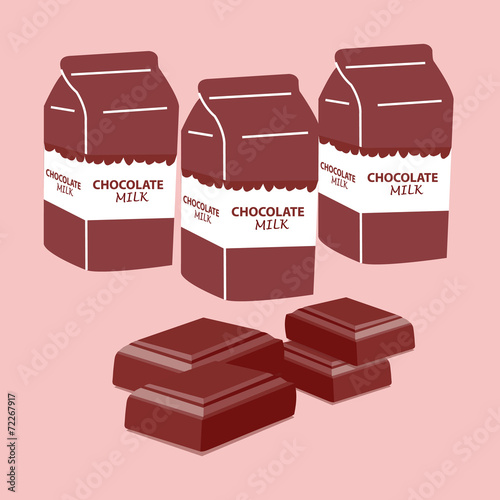 pasteurize chocolate milk UHT. vector illustration