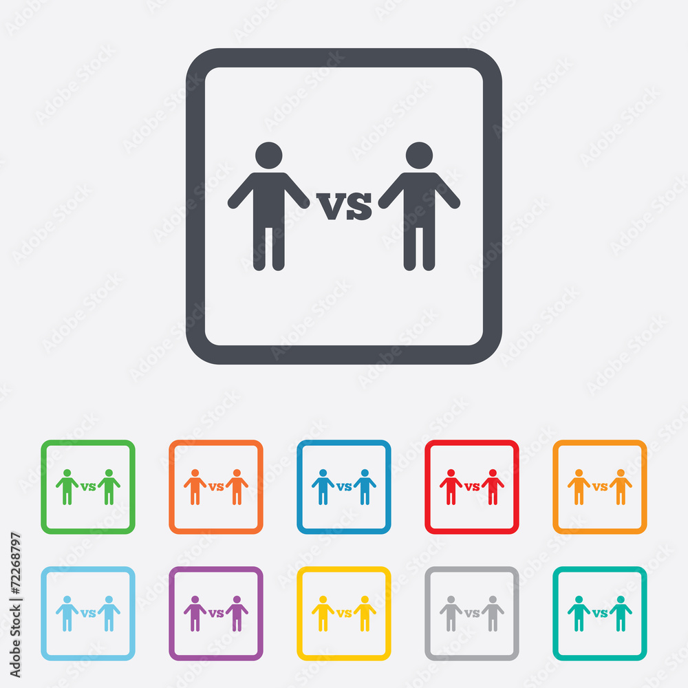 Player vs player sign icon. Games symbol. Player vs player sign icon. Games symbol.