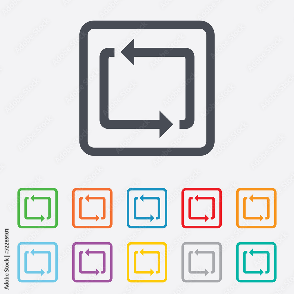 Repeat icon. Loop symbol. Refresh sign. Repeat icon. Loop symbol. Refresh sign.