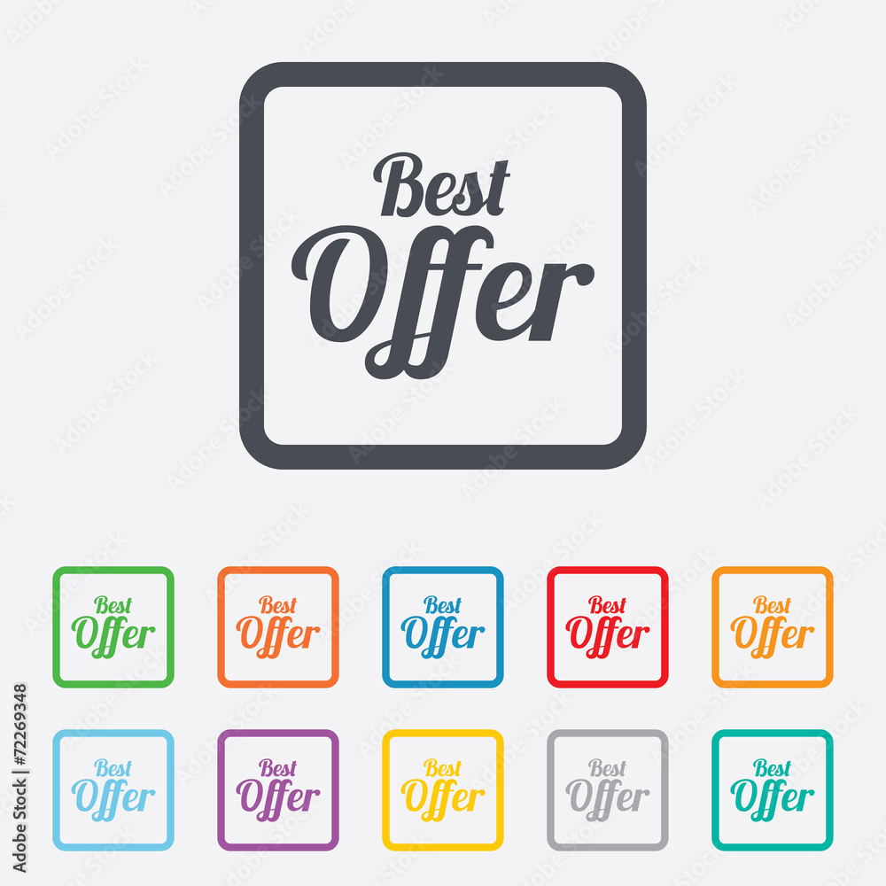 Best offer sign icon. Sale symbol. Best offer sign icon. Sale symbol.
