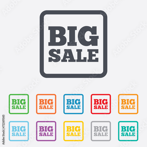 Big sale sign icon. Special offer symbol.