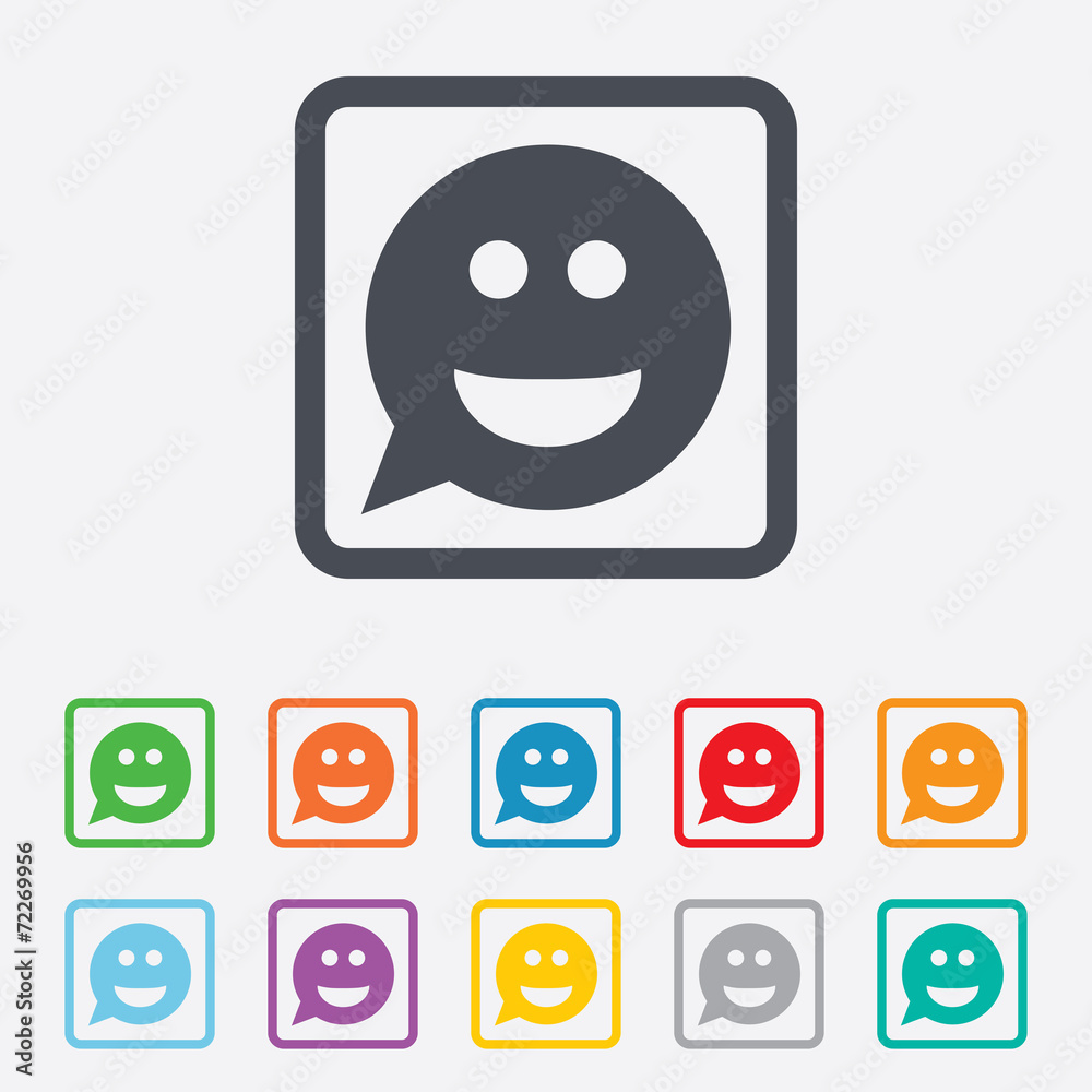 Smile face sign icon. Smiley symbol. Smile face sign icon. Smiley symbol.