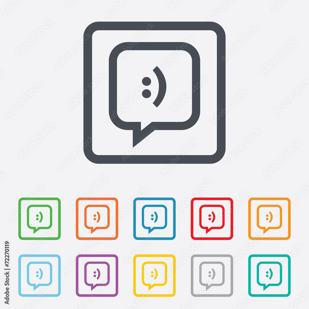Chat sign icon. Speech bubble symbol. Chat sign icon. Speech bubble symbol.
