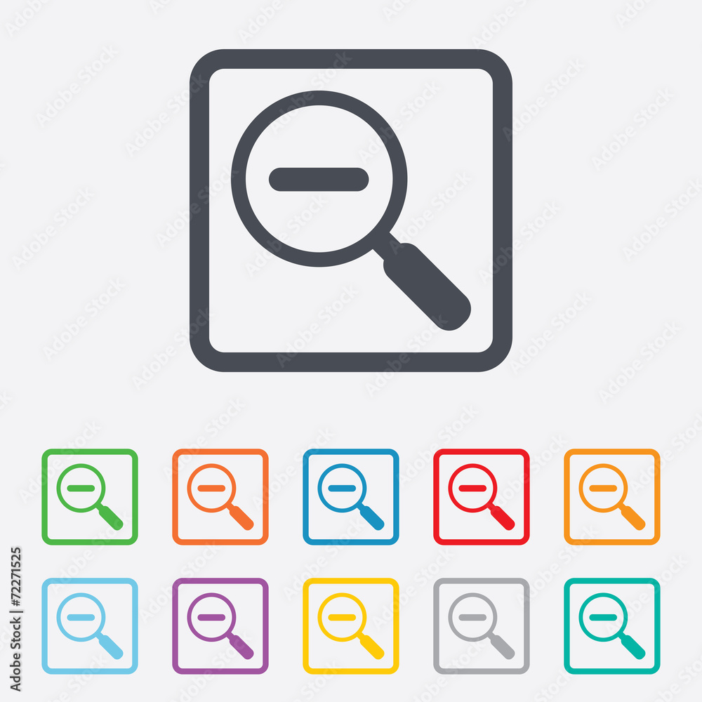 Magnifier glass sign icon. Zoom tool. Navigation Magnifier glass sign icon. Zoom tool. Navigation