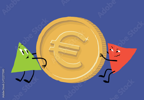 The positive and negative dynamics of the euro.