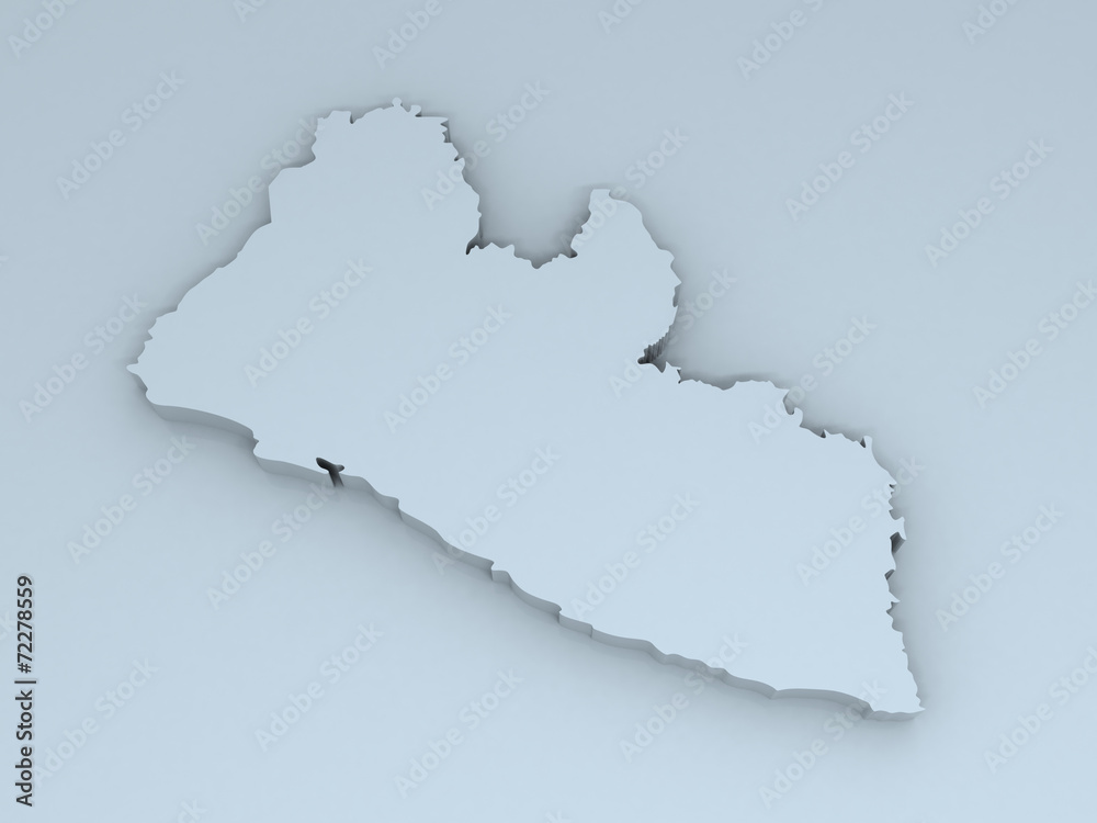 liberia 3D map