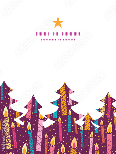 Vector colorful birthday candles Christmas tree silhouette