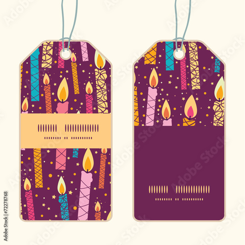 Vector colorful birthday candles vertical stripe frame pattern