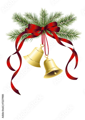 Weihnachtsglocken mit Schleife