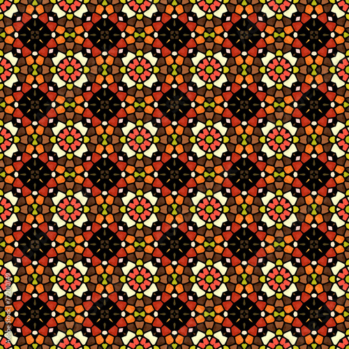 Colorful mosaic background in kaleidoscope style