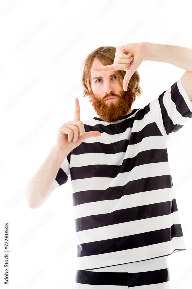 model isolated on plain background hand gesture framing focusing model isolated on plain background hand gesture framing focusing