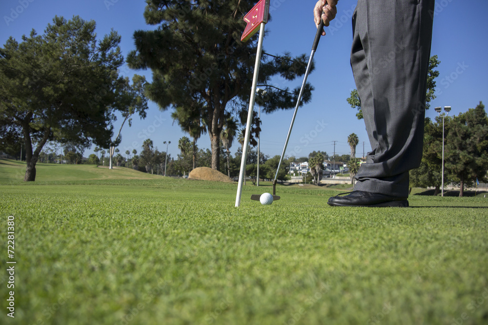 Obraz premium Putting and Golfer