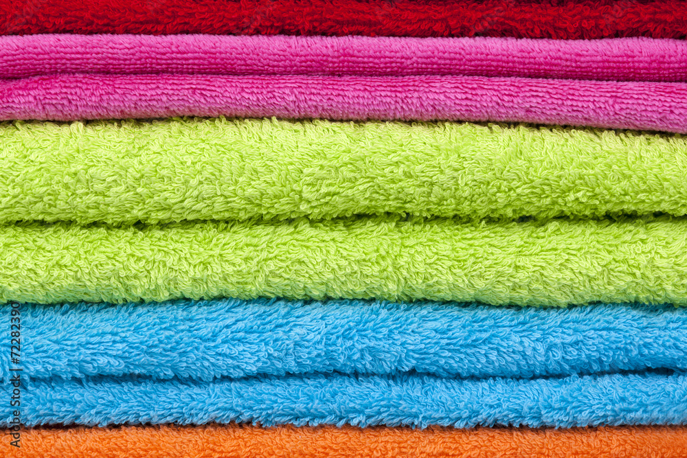 Stack of bath towels background Stack of bath towels background