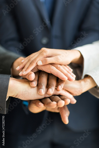 business people hands together