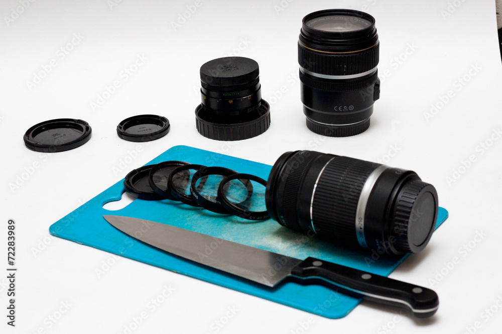 Cooking photography equip, sliced lense