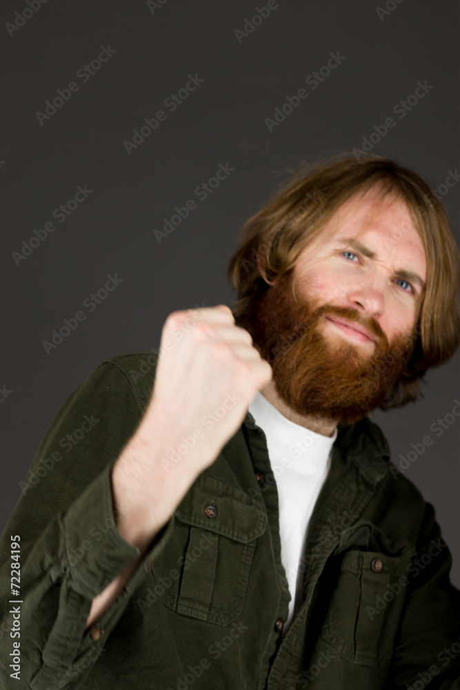 model isolated on grey background model isolated on grey background