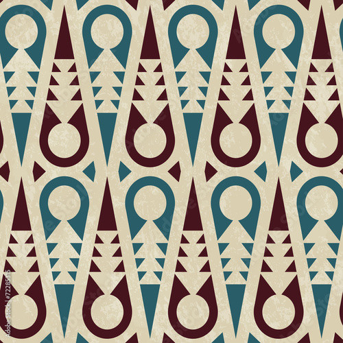 ancient triangle seamless pattern with grunge effect