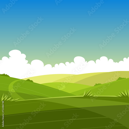 Cartoon Summer Landscape