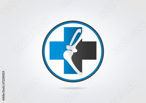 Bone business Logo Icon Medicine klinik Bone symbol.