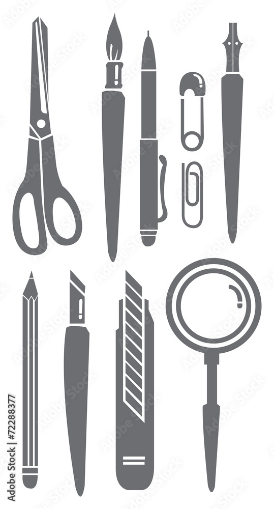 Stationery Set Vector Illustration Stationery Set Vector Illustration
