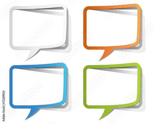 Colorful Speech Bubble Borders