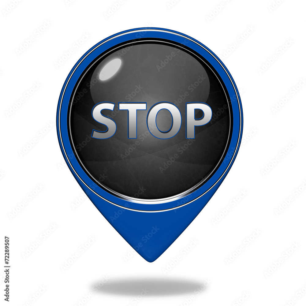 stop pointer icon on white background stop pointer icon on white background