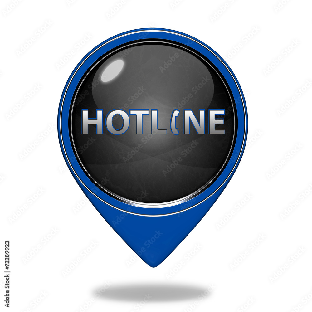 Hotline pointer icon on white background Hotline pointer icon on white background