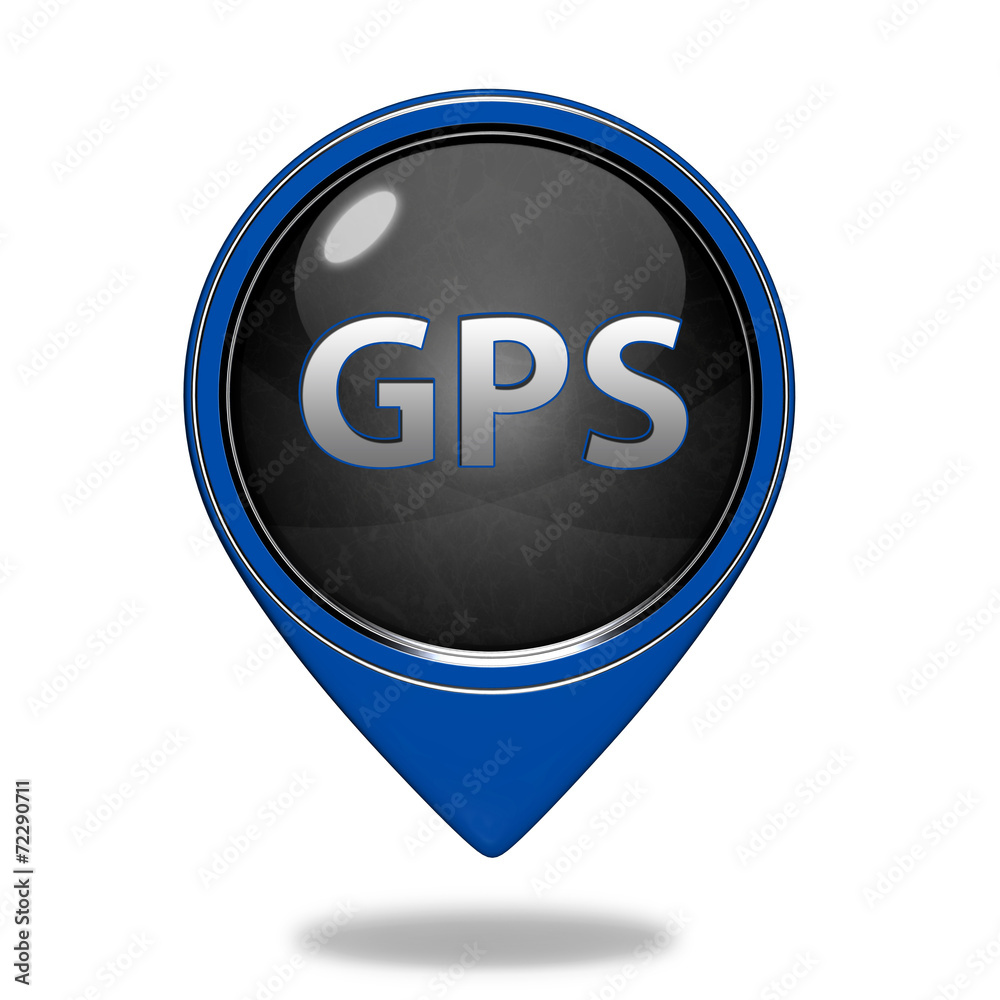 Gps pointer icon on white background Gps pointer icon on white background