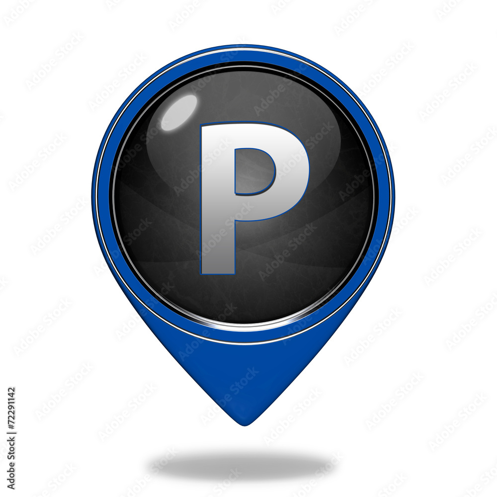 Parking pointer icon on white background Parking pointer icon on white background