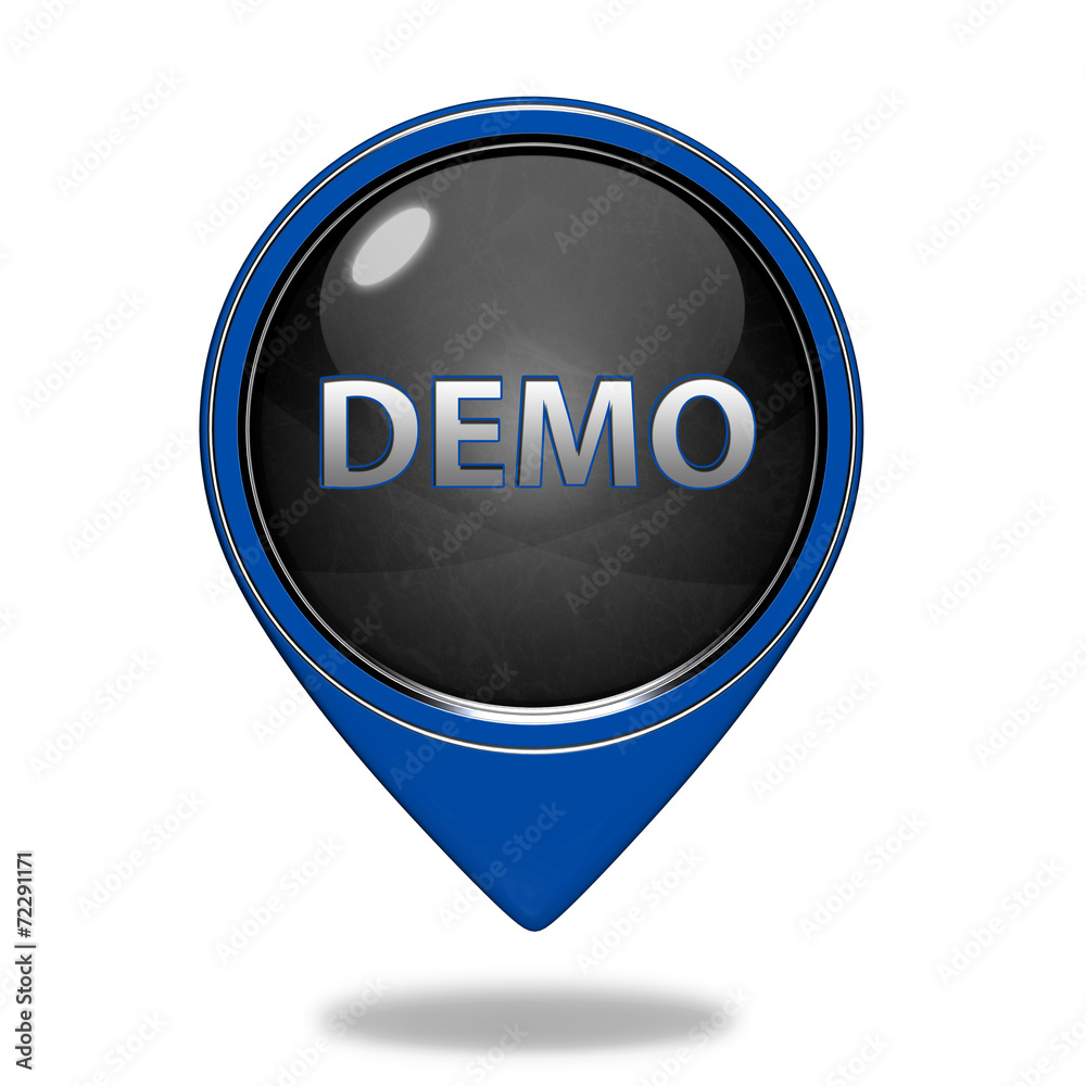 Demo pointer icon on white background Demo pointer icon on white background