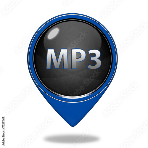 MP3 pointer icon on white background