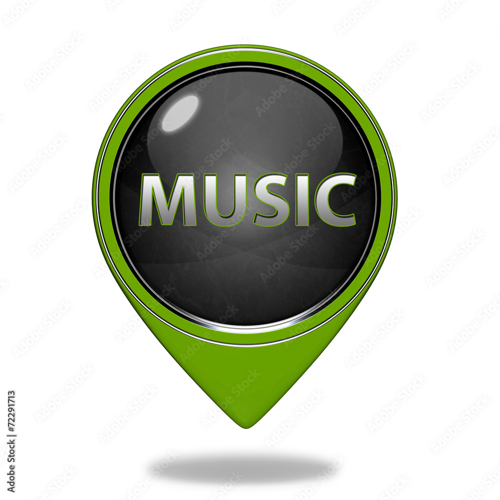 music pointer icon on white background music pointer icon on white background
